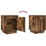  Noćni ormarić s LED svjetlima boja dimljenog hrasta 38x34x50 cm | shoptok.hr