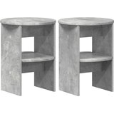  Pomoćni ormarić 2 pcs Betonsko Siva Ø40 x 50 cm | shoptok.hr