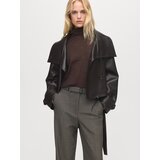 Mango Hlače na rob 'Carlota' pikčasto rjava | Shoptok.si