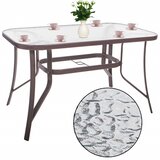 springos stakleni vrtni stol 120 x 70 x 70 cm smeđi | shoptok.hr
