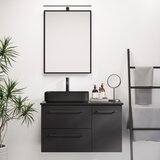 CAMARGUE Ogledalo za kupatilo BORGSTED 60x80 cm, crno | Eponuda.com