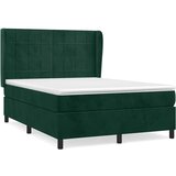  Krevet s oprugama i madracem tamnozeleni 140x190 cm baršunasti | shoptok.hr
