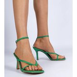 Gemre Green flip-flop sandals on a stiletto Zelfin | ePonuda.com