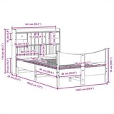  Posteljni okvir brez vzmetnice voščeno rjav 135x190 cm borovina, (21606971) | Shoptok.si
