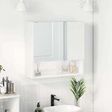 vidaXL Ogledalo ormar s policom Visoko sjajno bijela 59 x 17 x 55 cm Cijene