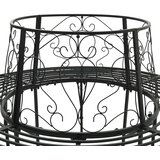  Klupa pod drvetom 8-Broj sjedala Ø 160 x 89 cm Čelik Crna | shoptok.hr