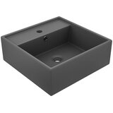  Luksuzni četvrtasti umivaonik mat tamnosivi 41x41 cm keramički | shoptok.hr