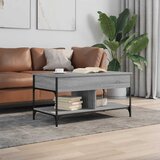  Stolić za kavu siva boja hrasta 100x50x50 cm od drva i metala | shoptok.hr