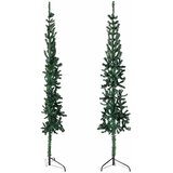 Tanka umjetna polovica božićnog drvca sa stalkom zelena 150 cm | shoptok.hr
