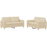 Maison Chic Sedežna garnitura - kavč 2-delna z blazinami krem blago, (21728990) | Shoptok.si