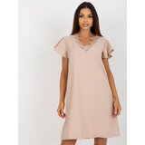 RUE PARIS Dress-WN-SK-VE45.09-beige | Shoptok.si
