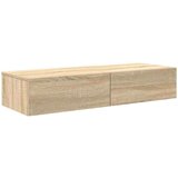 vidaXL Stenska polica s predali sonoma hrast 100x36x19 cm inž. les | Shoptok.si