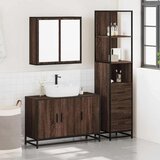 vidaXL 3-dijelni set kupaonskog namještaja boja smeđeg hrasta drveni | shoptok.hr