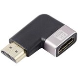 SpeaKa Professional SP-11302004 HDMI adapter [1x muški konektor HDMI - 1x ženski konektor HDMI] crna, srebrna UHD 8K @ 60 Hz, UHD 4K @ 120 Hz 90° nagnuto udesno Cijene