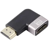 SP-11302004 HDMI adapter [1x muški konektor HDMI - 1x ženski konektor HDMI] crna, srebrna UHD 8K @ 60 Hz, UHD 4K @ 120 Hz 90° nagnuto udesno