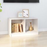 TV ormarić bijeli 70 x 33 x 42 cm od masivne borovine | shoptok.hr