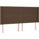  Posteljno vzglavje temno rjavo 203x16x118/128 cm blago, (20936339) | Shoptok.si