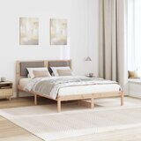  Krevetna konstrukcija s uzglavljem Sivo-smeđa 135 x 190 cm | shoptok.hr