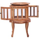 vidaXL Omarica z vitrino naravna 50x50x76 cm trden mahagonij | Shoptok.si