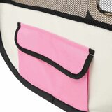  Sklopiva ogradica za pse s torbom za nošenje roza 125x125x61 cm | shoptok.hr
