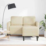 SOFA 2-sedežni kavč z ležiščem v obliki črke L kremast 125cm tkanina, (21749653) | Shoptok.si