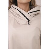 Kesi Women's sweatshirt with a zipper on the hood beige | Shoptok.si