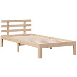  s regalom za knjige bez madraca 90x190 cm od borovine | shoptok.hr