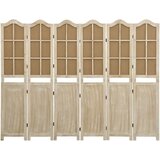 Sobna pregrada sa 6 panela smeđa 214 x 165 cm od tkanine | shoptok.hr