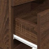 vidaXL Nočne omarice z 2 predaloma 2 kosa rjavi hrast 36x36x68 cm | Shoptok.si