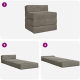 SOFA na razvlačenje Svjetlosiva 200 x 70 x 15 cm Baršun | shoptok.hr