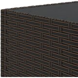  Četvrtasti vrtni stolić za kavu smeđi 50 x 50 x 30 cm poliratan | shoptok.hr