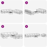  Set vanjskih sofa 9 pcs Bijela i krem 79 x 79 x 37 cm Poliester | shoptok.hr