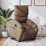 The Living Store Električni masažni naslanjač s funkcijo vstajanja rjav - Električni Masažni Naslanjač S Funkcijo Vstajanja, (21572669) | Shoptok.si