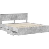  Krevetna konstrukcija s ladicama Betonski sivi 180 x 200 cm Siva 210 x 183 x 90 cm | Shoptok.si