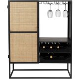 White Label Črno stojalo za vino iz ratana za 8 steklenic, 80x100 cm Guuji - White Label | Shoptok.si
