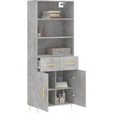  Visoka komoda siva betona 69,5x34x180 cm od konstruiranog drva | shoptok.hr