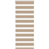vidaXL Zebra zavjesa Pješčano smeđa 55x150 cm Širina tkanine 50 9 cm Poliester - Pješčanosmeđa 55 x 150 cm | shoptok.hr