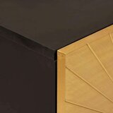 vidaXL Ormarić / Komoda Crna i zlatna 40 x 33 x 75 cm masivno drvo manga | shoptok.hr