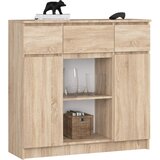 AKORD Komoda, 2 Vrata, 3 Predali In 1 Polica, Hrast Sonoma, (5000332085) | Shoptok.si