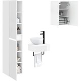  Set namještaja za kupaonicu 3 kom. Bijela visokog sjaja 33 x 34,5 x 160 cm | Shoptok.si