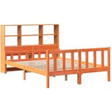 Krevet s regalom za knjige bez madraca 160x200 cm masivno drvo | shoptok.hr