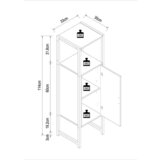 MID.YOU Srednje Visoka Omara Edino, Barva Hrasta | Shoptok.si