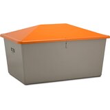 Cemo Posoda za posipni material iz umetne mase s steklenimi vlakni, prostornina 2200 l, brez odprtine za odvzemanje, siva posoda | Shoptok.si