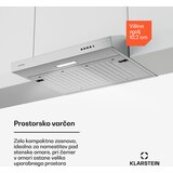 Klarstein SlimVent 60 Silver kuhinjska napa za svežo in zračno kuhinjo | Shoptok.si