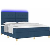  LED Box Spring Krevet s uzglavljem Plava 180 x 200 cm tkanina | shoptok.hr