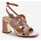 S. BARSKI Women's Embellished Sandals with Stiletto Heel D&A | shoptok.hr