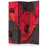  Paravan u 3 dijela - Pleated poppies [Room Dividers] 135x172 Cijene