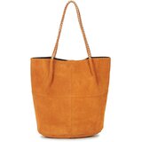 Pieces Torbice za na ramo PCBRIANNA SUEDE SHOPPER Kostanjeva Cene