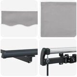  Skrovita tenda Svijetlo siva 400 × 350 cm Poliester i čelik | shoptok.hr