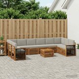  Set vanjskih sofa 8 kom. Prirodna i svjetlosiva | shoptok.hr